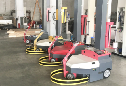 膜材月耗超萬(wàn)元？伸縮式自走纏膜機(jī)（纏繞膜打包機(jī)）省膜 250%